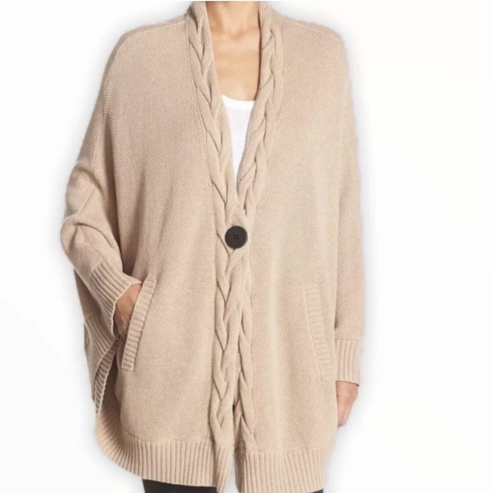 Ugg Anjeline cable knit cape poncho sweater